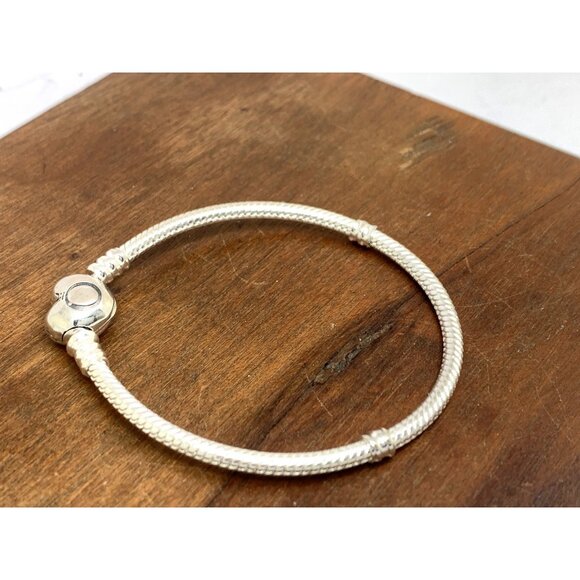 PANDORA Women's Bracelet Heart .925 Sterling Silver With Box 6'' Wrist Size - Picture 5 of 11